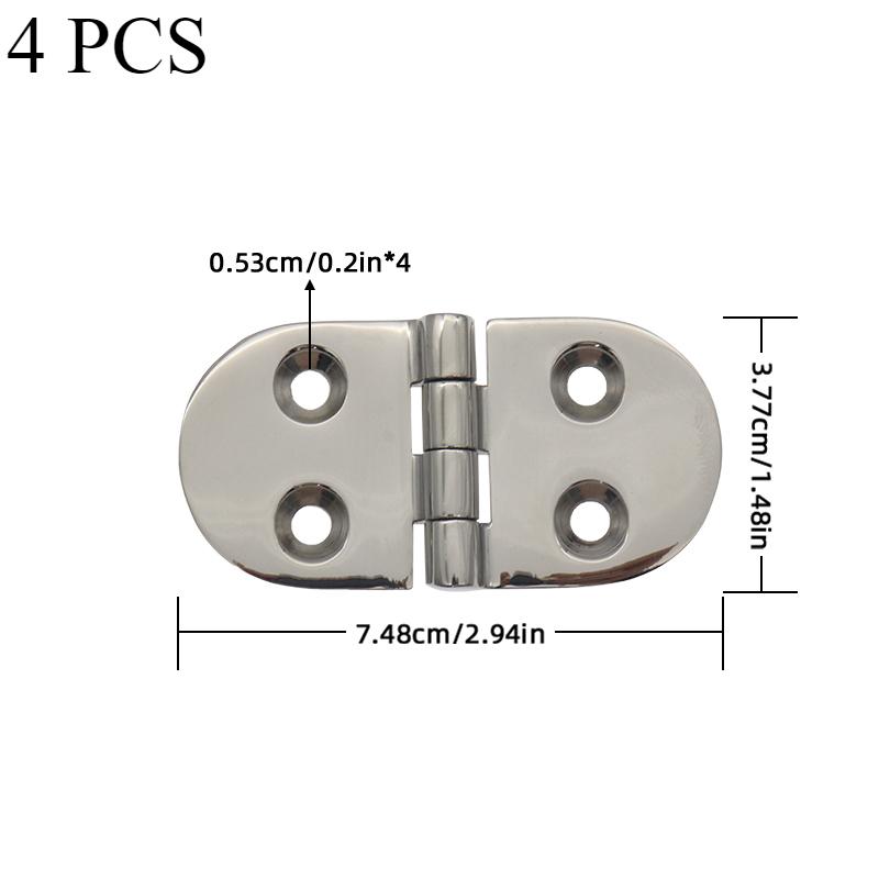 2Pcs 316 Stainless Steel Marine Boat Hinges Heavy Duty Hatch Casting Hinge For Cabinet Doors Windows Butt Hinge Door Hinges