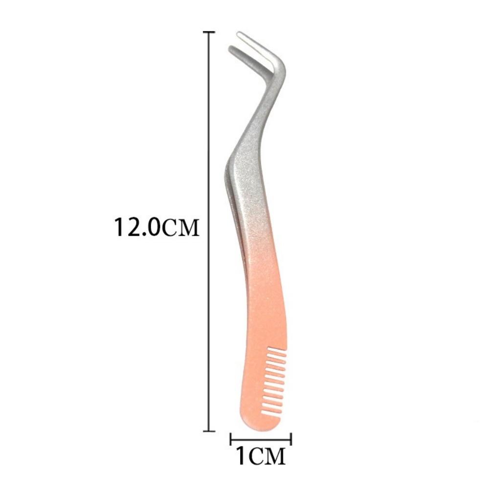 Comb Eyelash Applicator Easy To Use False Lash Application Tool Stainless Steel Eyelash Tweezers Stainless Steel For Beauty