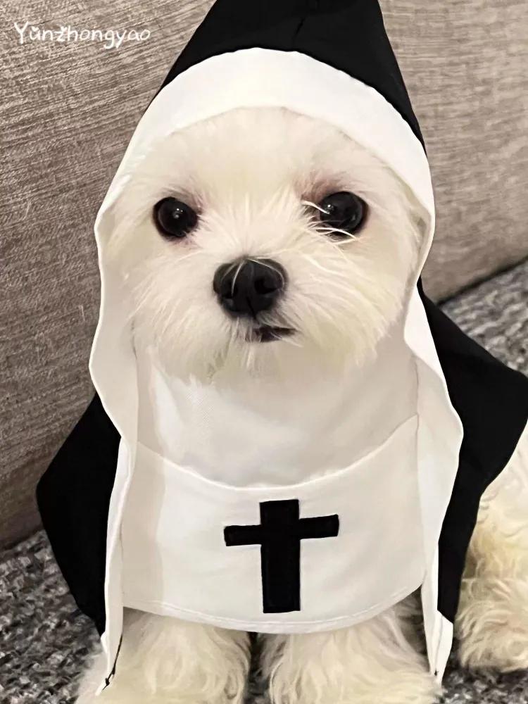yunzhongyao nun outfit, Funny clothes for dogs and cats, COSPLAY, Halloween