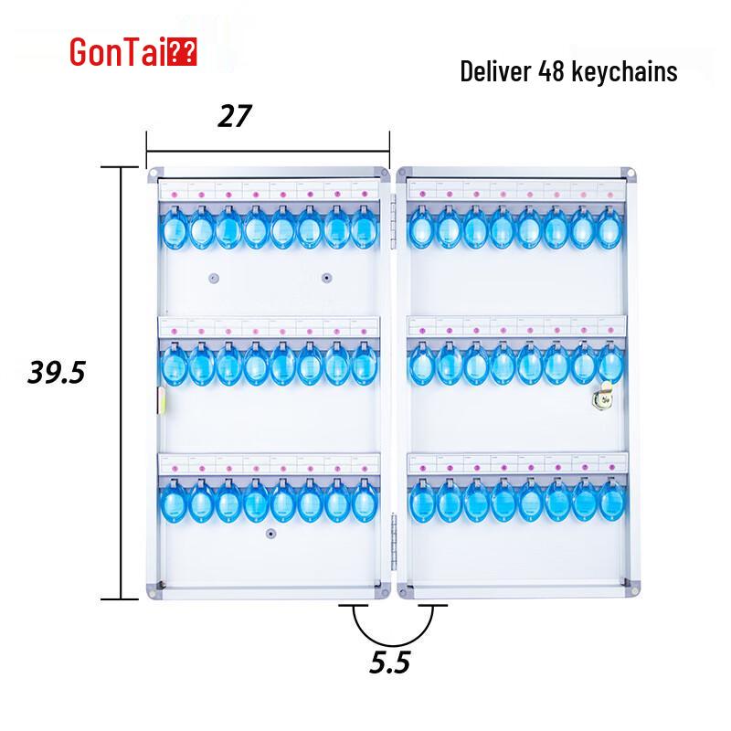48-Position Wall-Mounted Key Cabinet