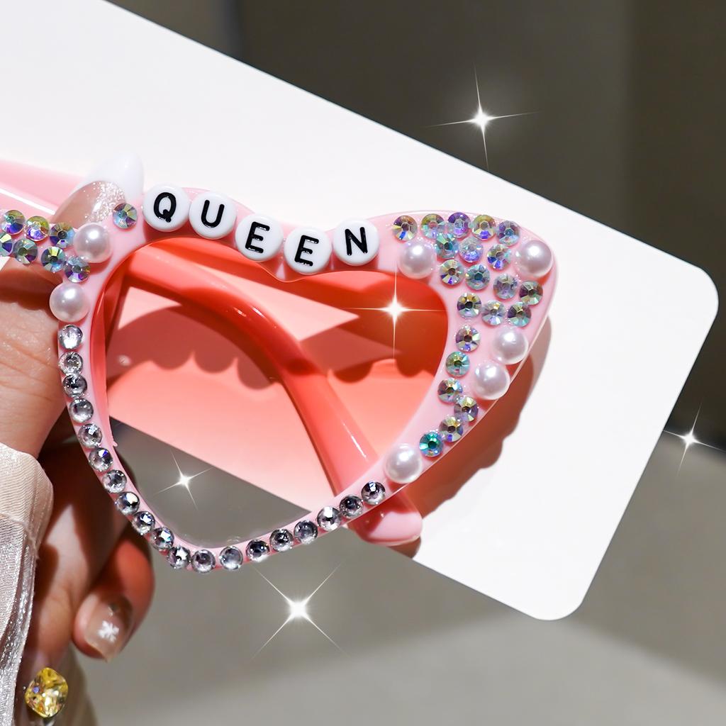 Elegant Pearl-Embellished Heart-Shaped Sunglasses - Ideal For Bachelorette Parties Bride & Bridesmaid Gifts