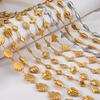 1M Stainless Steel Hip Hop Punk Butterfly Heart Ocean Shell Chain DIY Jewelry Necklace Bracelet Gold Plated Necklace Components
