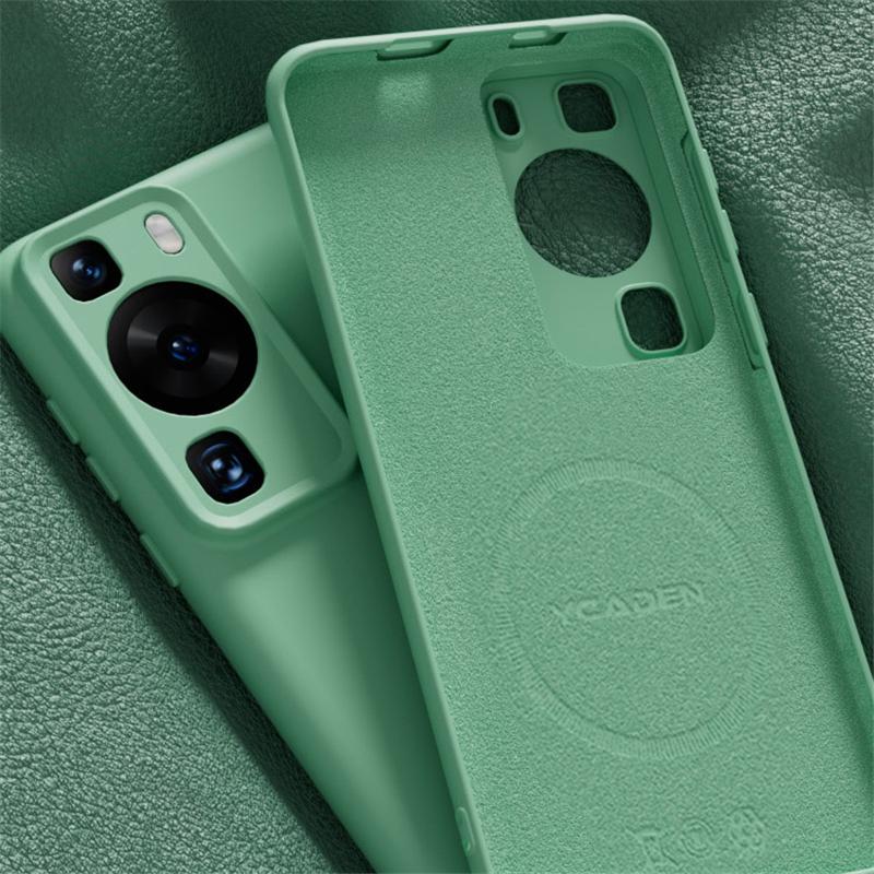 For Wireless Charging Magsafe Soft Liquid Silicone Phone Case For Huawei P60 P50 P40 Pro Magnetic Slim Skin Protection Cover
