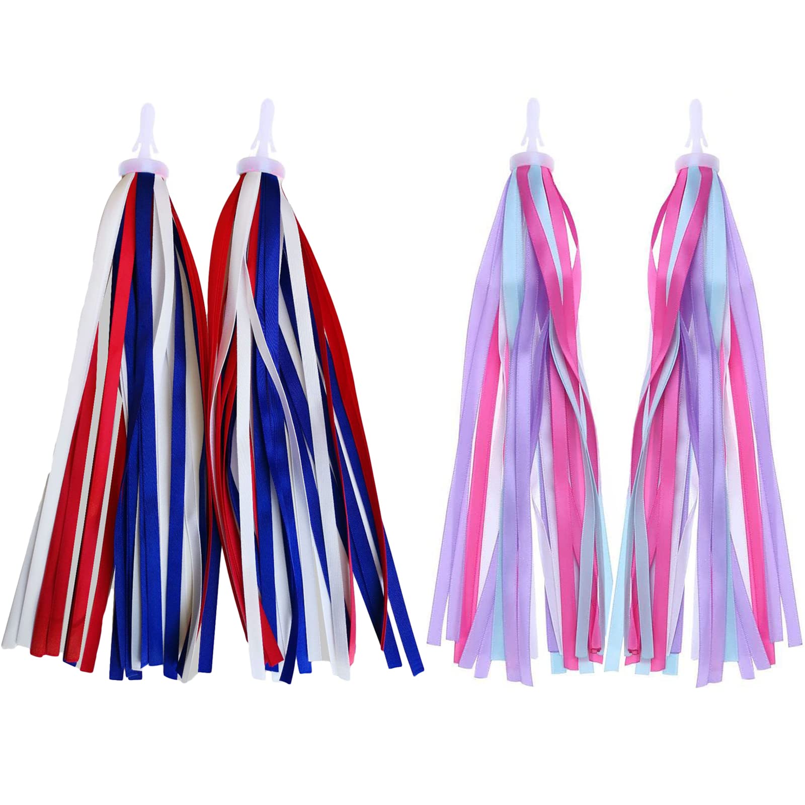 

WUDQIJI 2 Pairs Bicycle Bike Streamer Bicycle Ribbon for Kids Length: 27cm белый