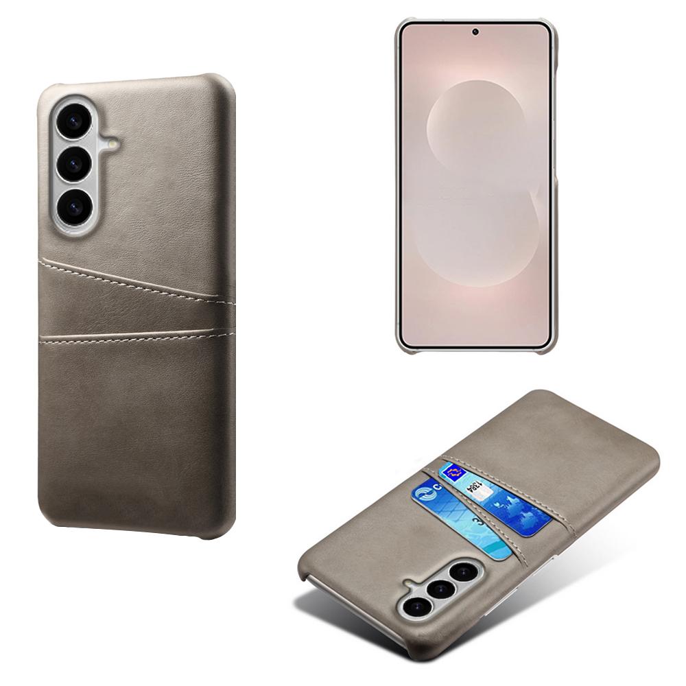 For Samsung Galaxy S26+ Case Dual Card Slots PU Leather + Hard PC Phone Cover