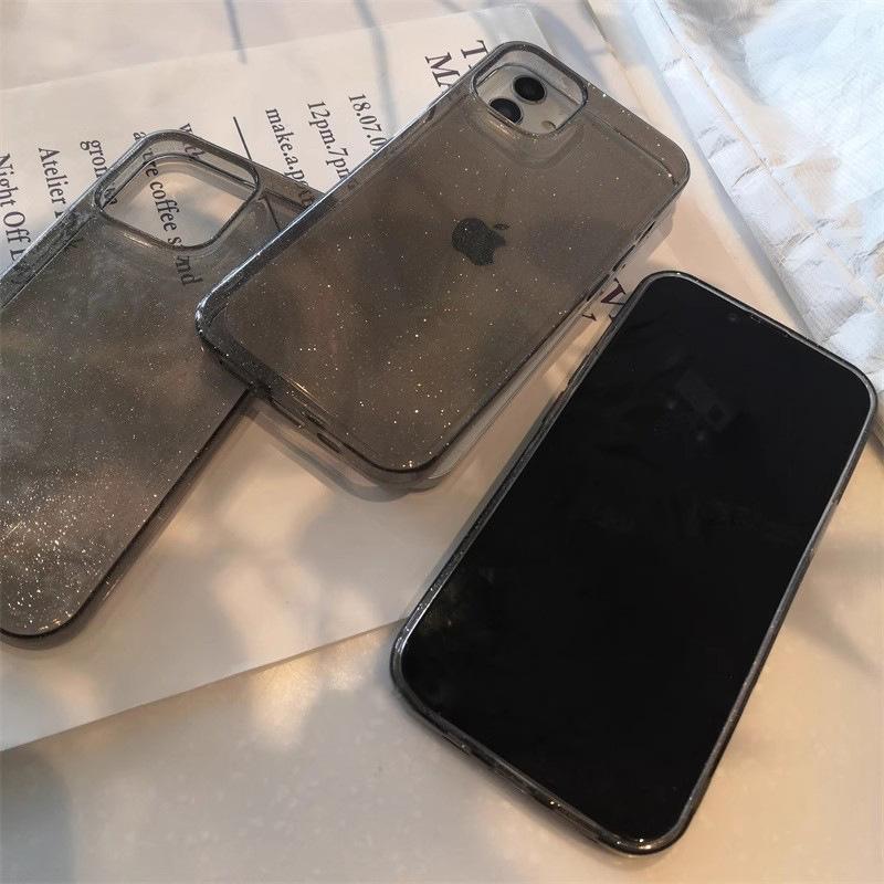 Creative Transparent Black Phone Case for Apple Phones