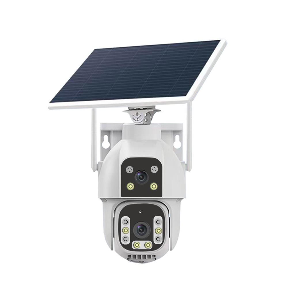 Dual-Screen AOV Solar-Powered Outdoor Surveillance Camera with 360° Full-Color Night Vision