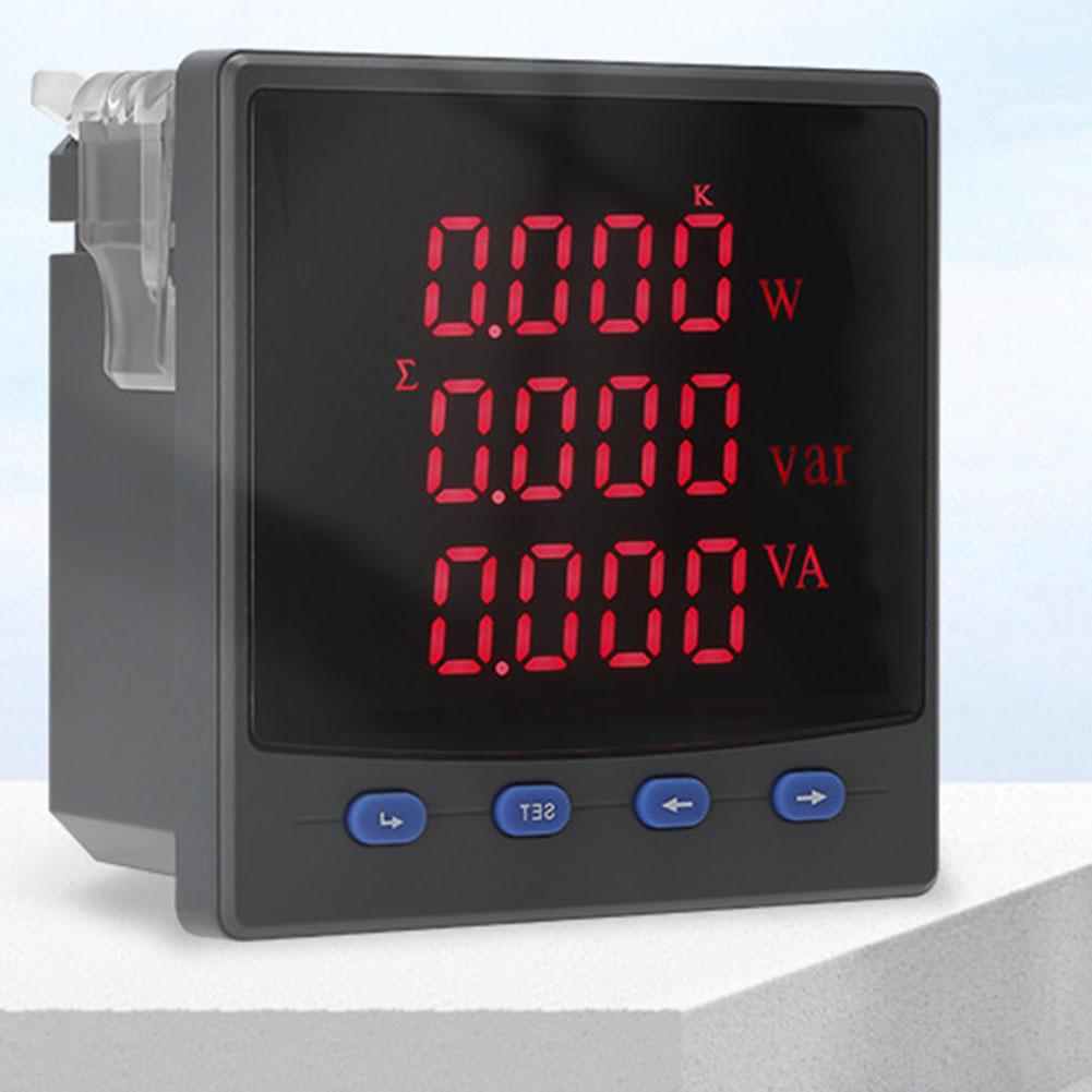 96x96mm Three-Phase Intelligent Digital Meter with 0.5S Accuracy RS485 Communication for Power Factor Frequency Harmonics