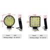 48W Auto LED Bar Arbeitsscheinwerfer MINI 16SMD Runder Quadratischer Arbeitsscheinwerfer 12V Auto Licht Nebelscheinwerfer Offroad für ATV SUV Scheinwerfer Universal