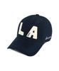 Linebinyu Block La Chain Stitch Ball Cap - Deep Navy