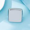Wind Square Glossy Ring Simple Personality Fashion Design Trendy Versatile Opening Jewelry