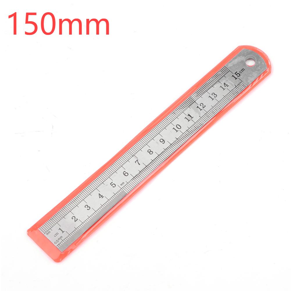 Stainless Steel Metal Straight Ruler Precision Double Sided Precision Measuring Tool Scale Metric Ruler Accessories 15-40cm