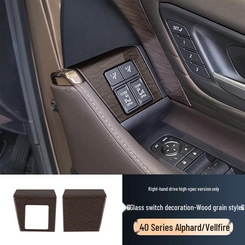Elfa 40 Series Vellfire Glass Switch Upper Panel Armrest Sticker 23-24.