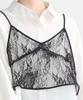 Music Casual Set Lace Bustier Shirt for Black [Earth & Ecology] 2-piece + Women,