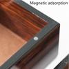 Imitation Walnut Wood Desktop Tissue Box Square Tissue Dispenser Modern Paper Storage Box  Bedroom