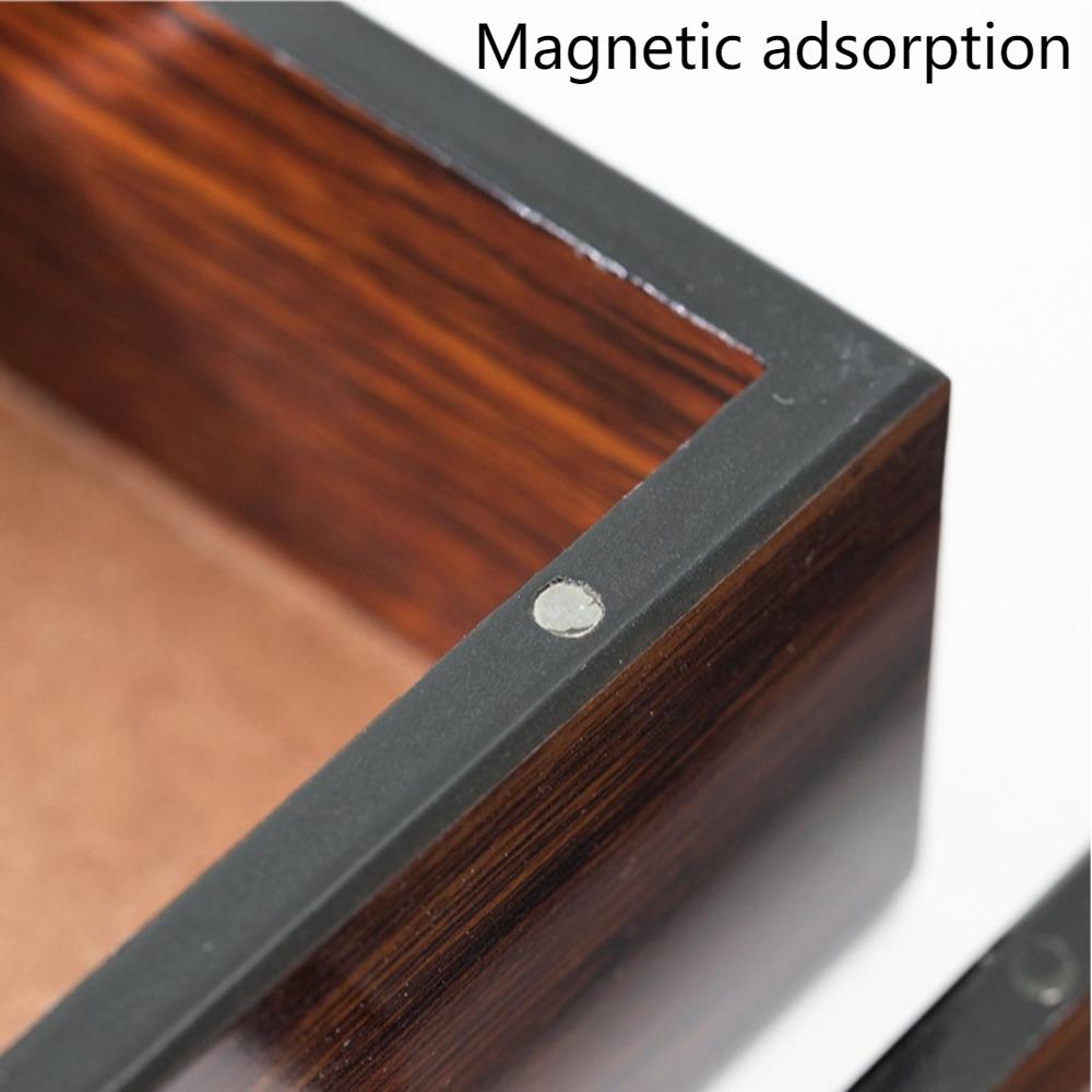 Imitation Walnut Wood Desktop Tissue Box Square Tissue Dispenser Modern Paper Storage Box  Bedroom