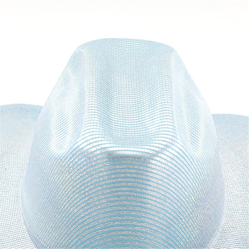 Fluorescence Cowboy Hat for Women Breathable Large Brims Beach Hat Music Festival Hat Bachelorette Party Nightclub Hat