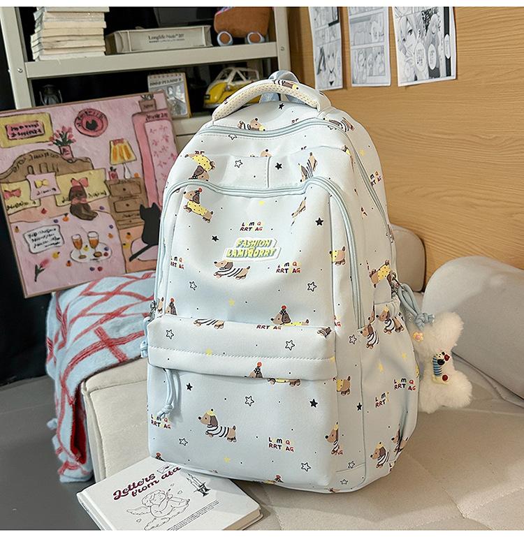 Schoolbag Japanese ins cute schoolbag girl, junior high school girl, high school student, large capacity load reduction class backpack student