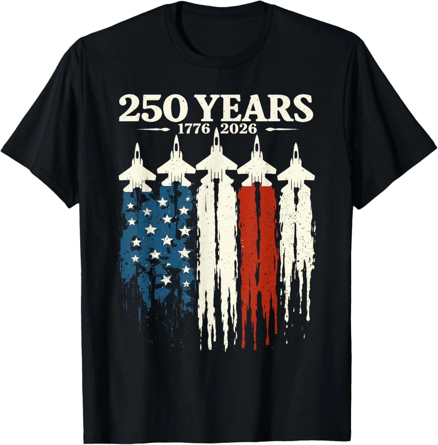 250 Anniversary USA Patriotic Flag 250th 4th of July 2026 T-Shirt 3XL
