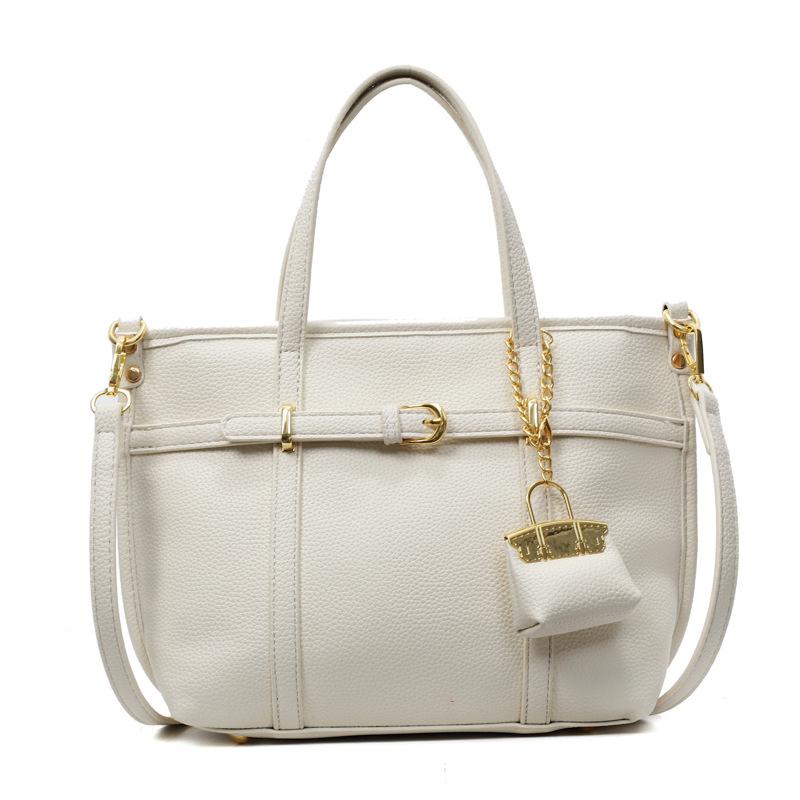 Korean Simple Temperament Commuter Style Women's Handbag Niche Versatile Lychee Pattern Texture Light Luxury Versatile Messenger Bag