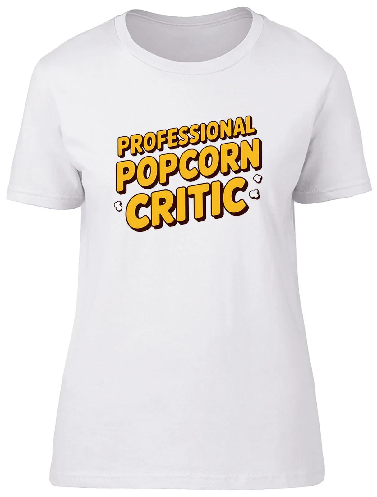 Professional Popcorn Critic Movies Womens T-Shirt Ladies Gift Tee XL