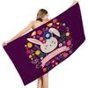 Easter Cartoon Rabbit Beach Towel Cute Animal Plant Quick Dry Bath Towel for Kids Adult Gift Travel Camping Swimming Pool Towels