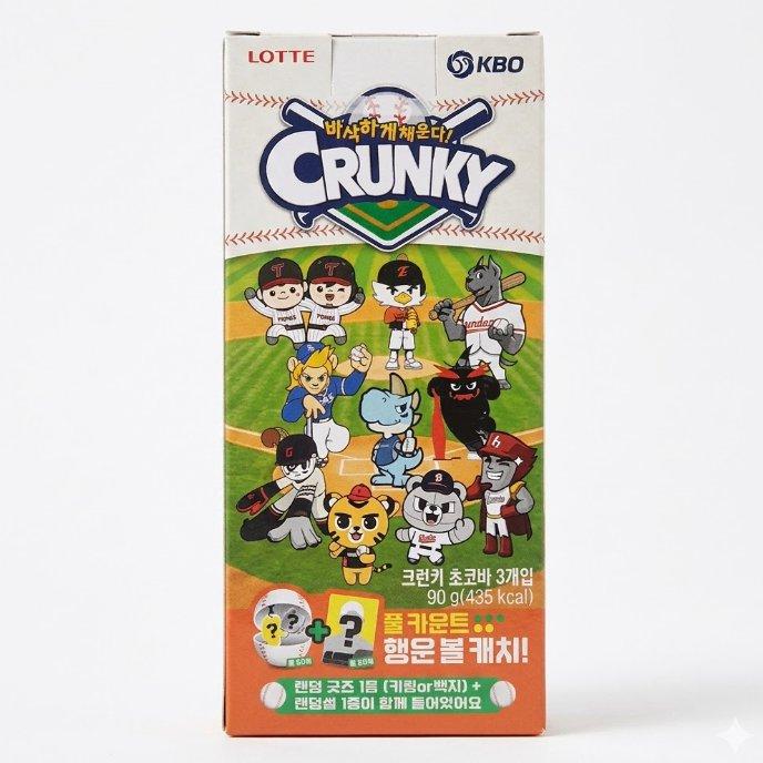 Шоколадный батончик Lotte Crunky Crispy, 3 шт., Специальное издание KBO, 90 г