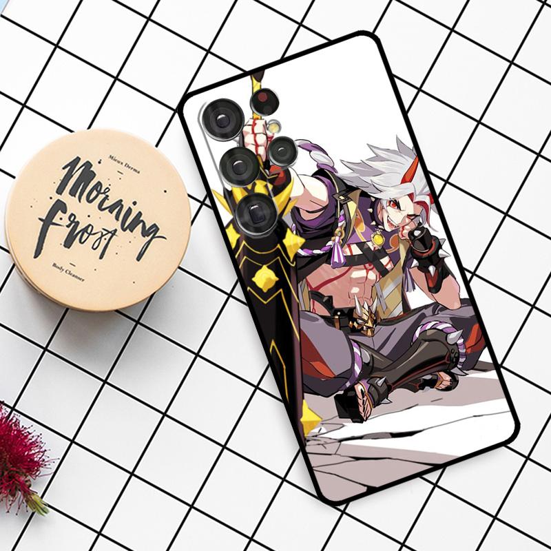 Arataki Itto Genshin Impact Case For Samsung Galaxy S24 FE S20 FE S21 S22 S23 S24 S25 Ultra S9 S10 S25 Plus Phone Cover