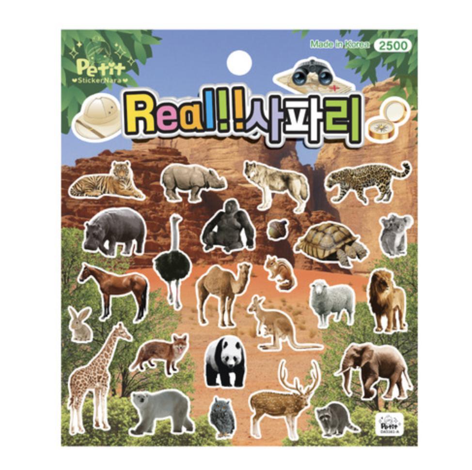 Стикер Petit Fancy Real (по 10 шт.) - 6 вариантов (трехмерный / динозавр / украшение / скрапбукинг своими руками)