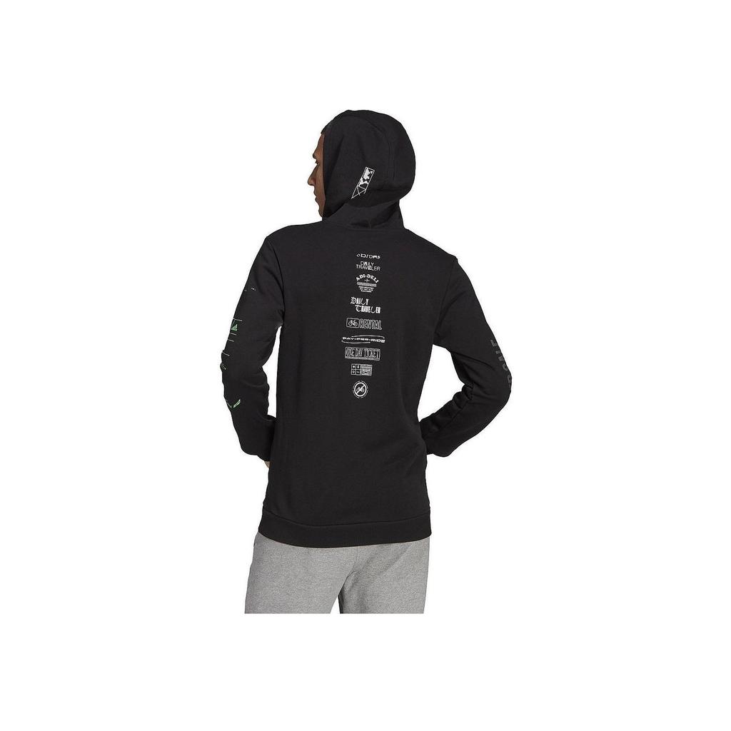 adidas Logo Print Hoodie Herren Hoodies Schwarz H46777