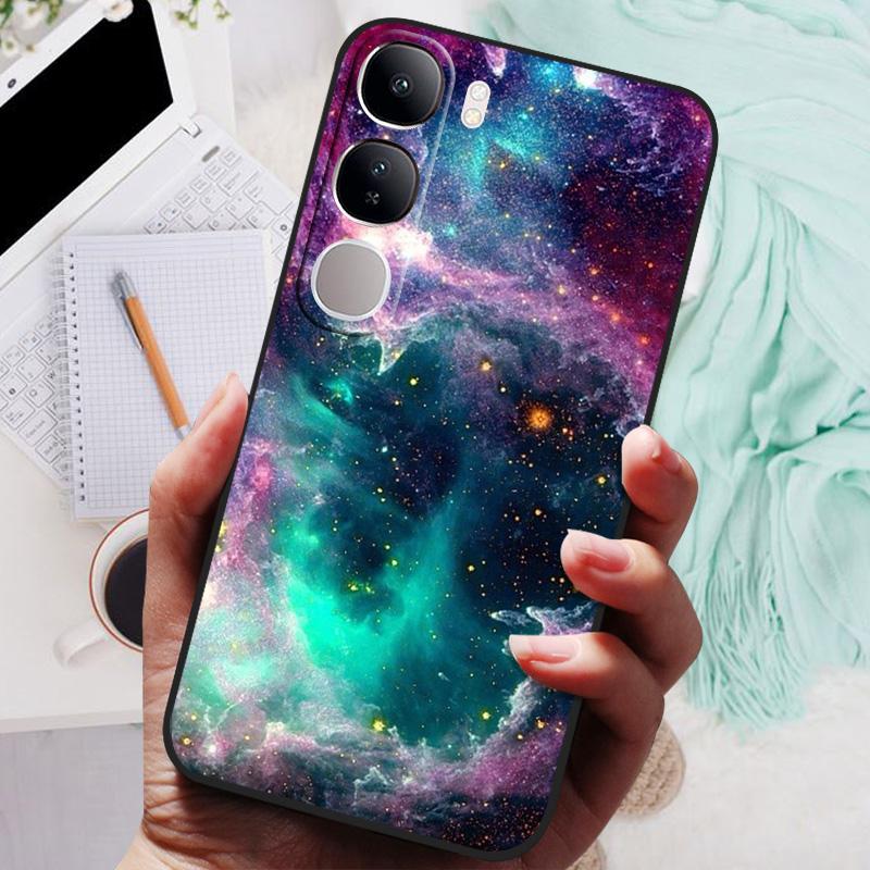 Vivo V40 Lite IDN V40SE Y200 Y300 Telefon Kılıfı Arka Kapak Moda Çiçek Kelebek Yumuşak TPU Kılıflar Vivo V 40 Lite V40 SE İçin