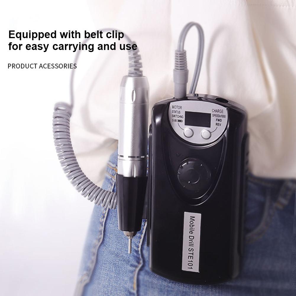 Echipament electric pentru unghii, mașină de îndepărtare a unghiilor reîncărcabilă, biți înlocuibil, instrument de manichiură pentru pile de unghii LCD, potrivit pentru acasă