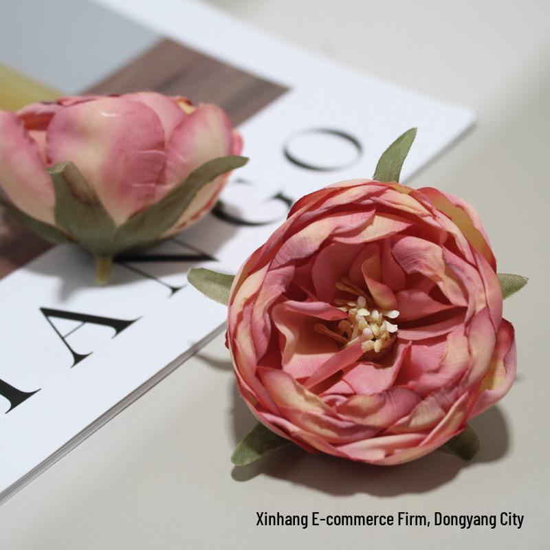 Rose & Camellia Bud Artificial Flowers DIY Hairpin Headwear for Weddings & Festivals