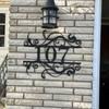 Metal Address Plaque Customizable Number Sign Home Decor Housewarming Gift for Front Door Outdoor Wall