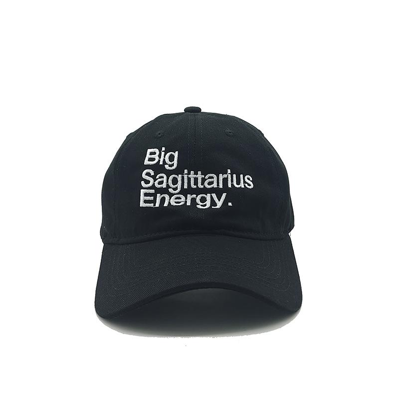 Zodiac Embroidey Cotton Baseball Cap Men Soft Top Black Color Outdoor Sun Hat Women Sport Sunshade Caps Unise Gorras