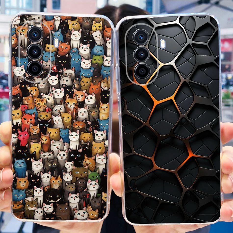 For Huawei Nova Y70 Plus Case NOVA Y70 Y 70Plus NovaY70 MGA-LX9 MGA-LX9N Fashion Pattern Soft Silicone TPU Phone Cases