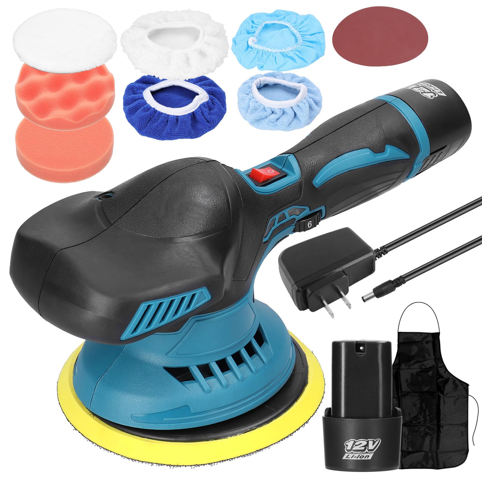 

6-дюймовый электрополировщик для электромобилей, высокоэффективный автоматический полировальный станок для вощения, многофункциональный роторный станок 2pcs batteries US Plug разноцветный