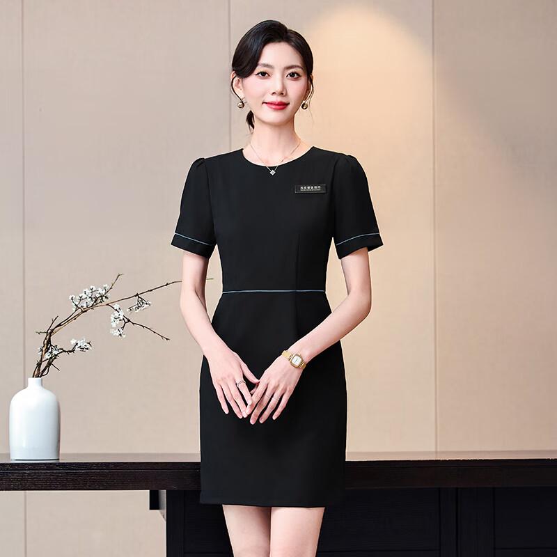 Women s Professional Short-Sleeved Uniform Dress 3XL