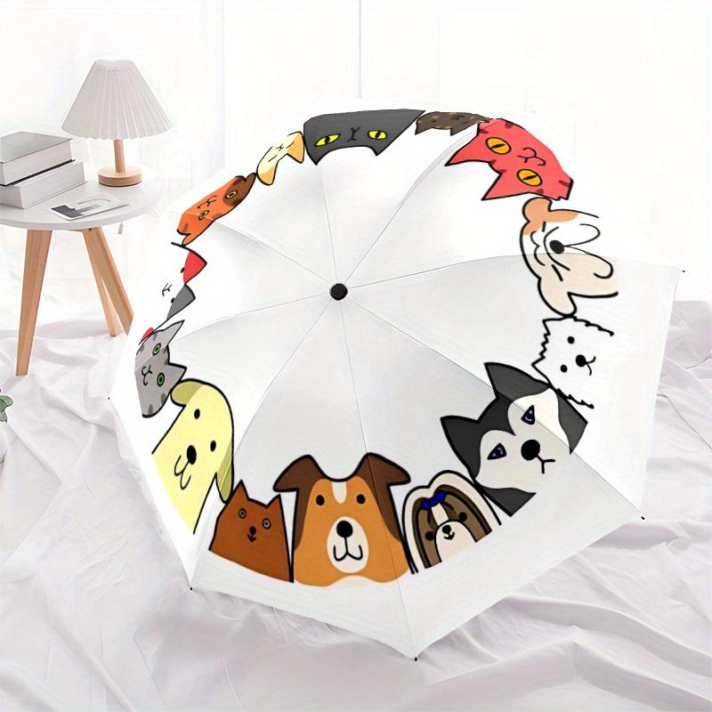 1pc Pet Circle Automatic Open/Close Umbrella, Portable Folding Umbrella for Everyday Use Yy250826003