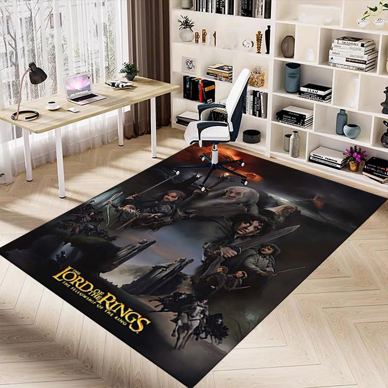1pc Lord of the Rings Fellowship of the Ring Carpet Office Rug Mat Home Decor Area Carpet Festival Gift Office Desk Chair Carpet Longlasting Material