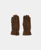 COOR Goat Skin Pleated Wash Gloves (Dark Brown)