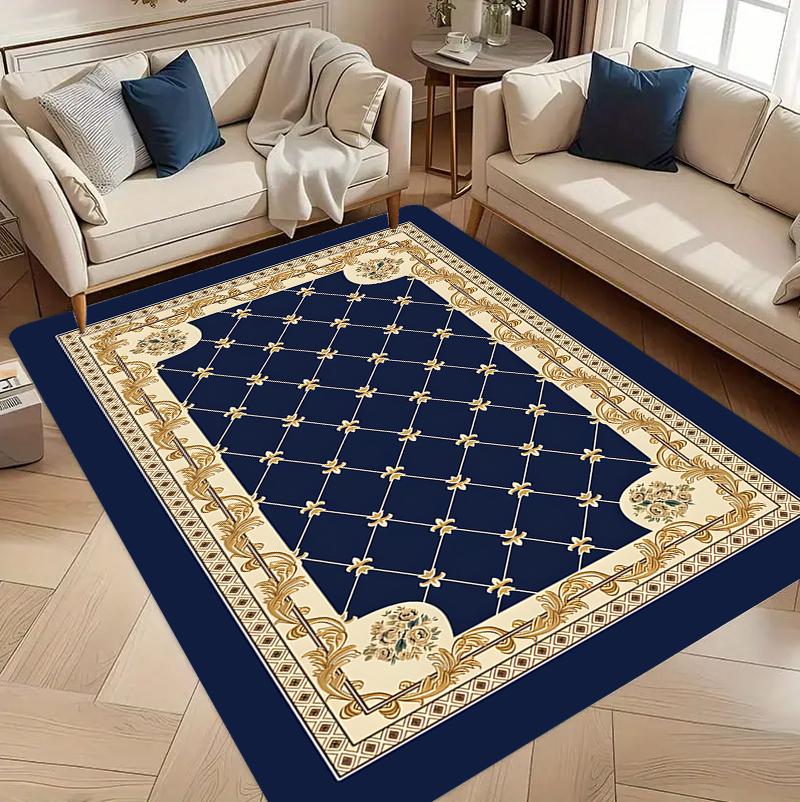 

European Palace Carpet Mat Rug Home Decoration Living Room Bedroom Floor Decor Baroque Gold Style Non Slip Rugs Carpet 30x50cm