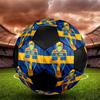 Pallone da calcio taglia 5 con logo della nazionale svedese, Cucito a macchina in PVC, Resistente e ad alto rimbalzo, Adatto a tutte le età, merchandising per tifosi, partite e uso all'aperto.