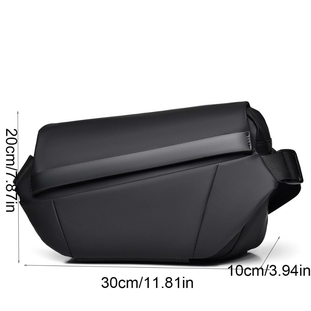 Large Capacity Oxford Cloth Bag Korean Crossbody Bag Zipper Men Chest Bag  Travel
