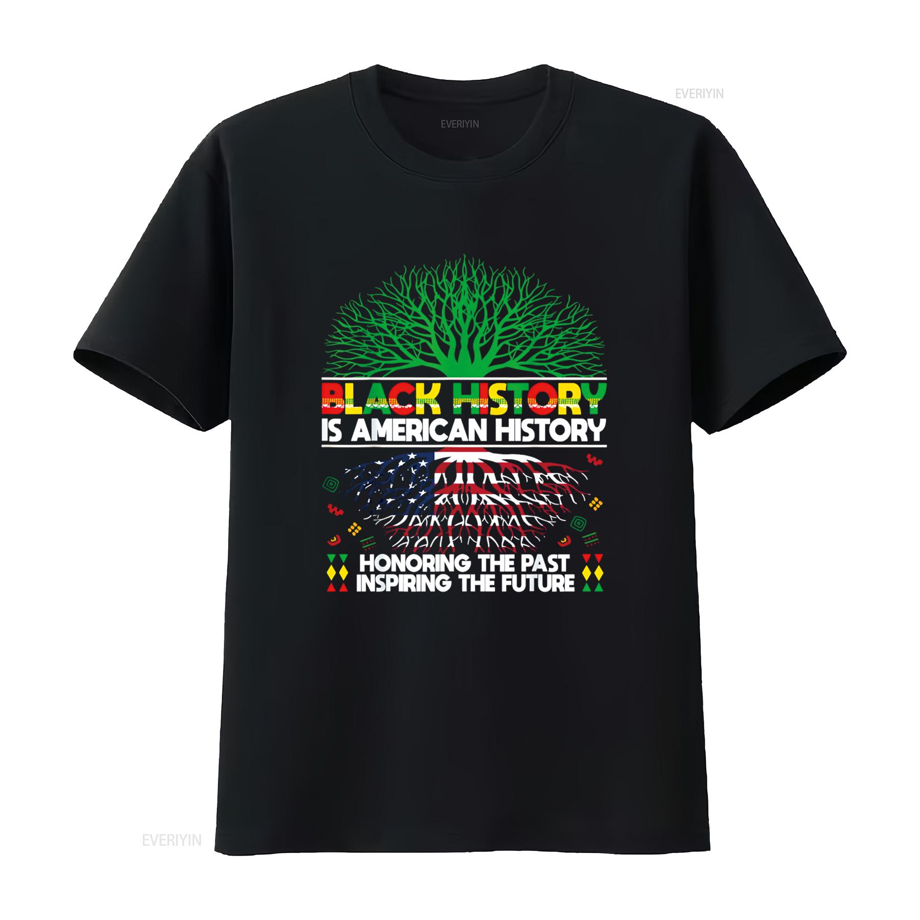 

Black History Is American Patriotic T Shirt vintage Washed homme Comfortable graphic Unisex Versatile Casual fashion streetwear 4XL