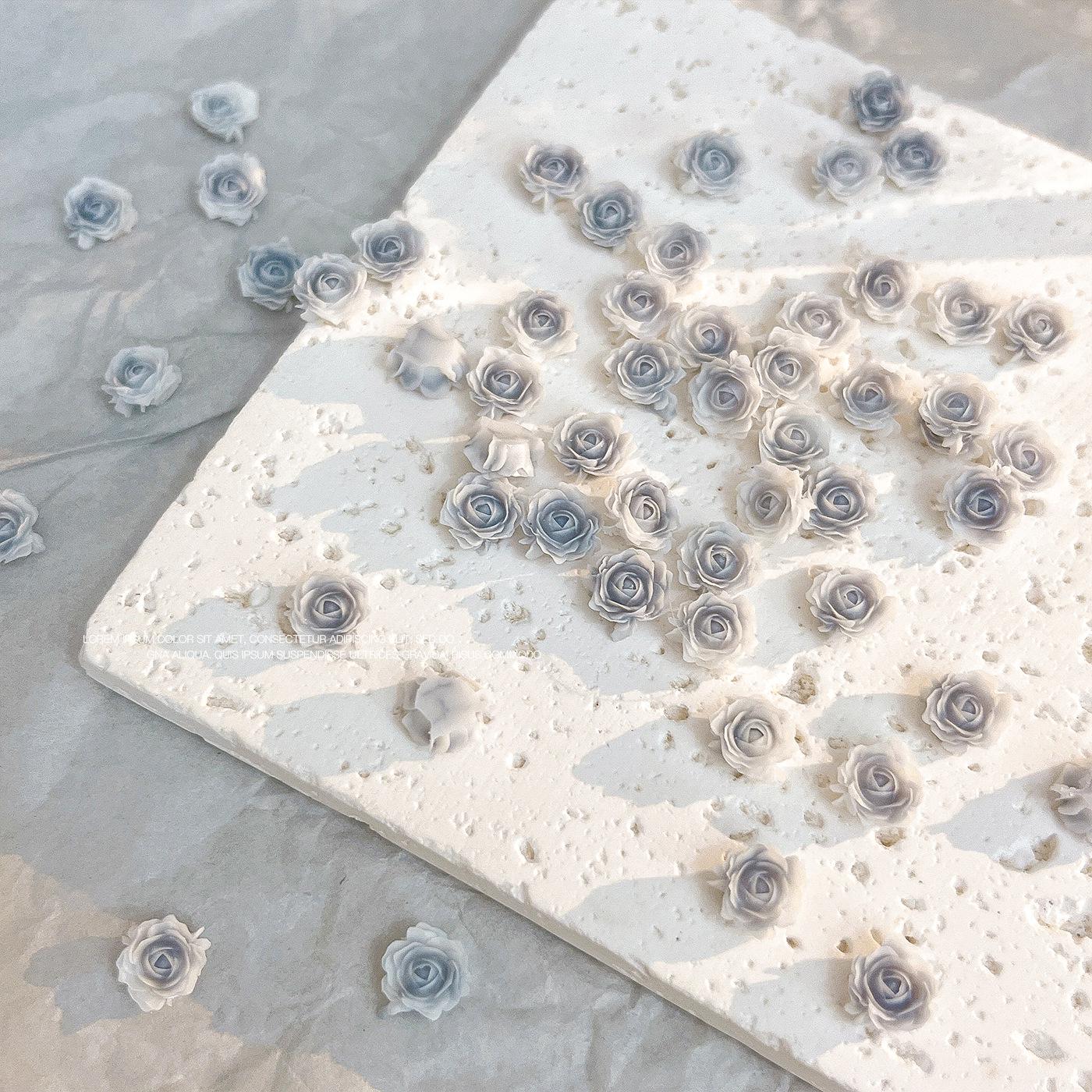 

Популярный светящийся декор для ногтей в виде цветка камелии и сушеной розы