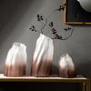 Creative Special-shaped Rockery Frosted Gradient Glass Vase Living Room Decoration Color Transparent Flower Arrangement Vase