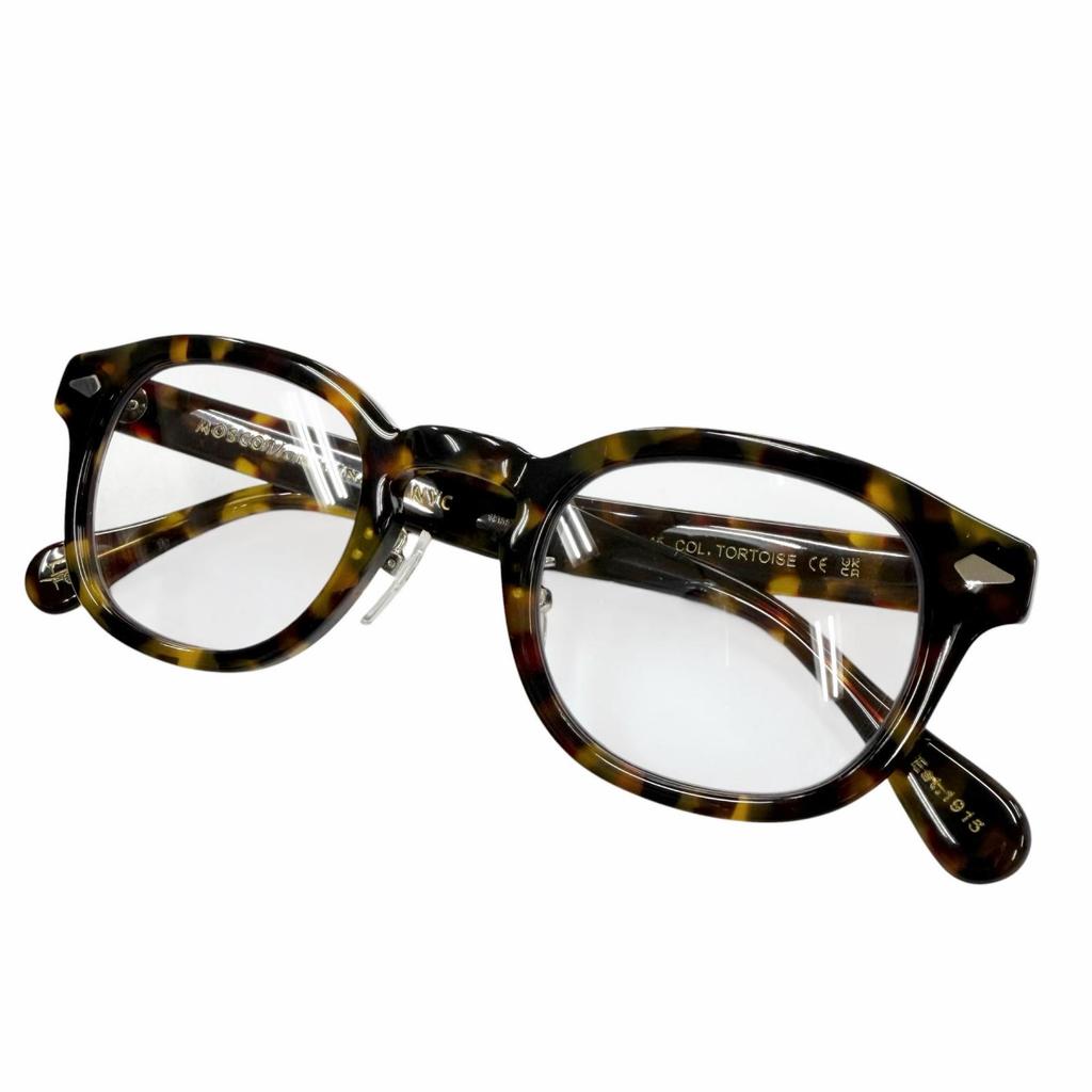 Excellent MOSCOT Glasses LEMTOSH Clear Brown Mens Used