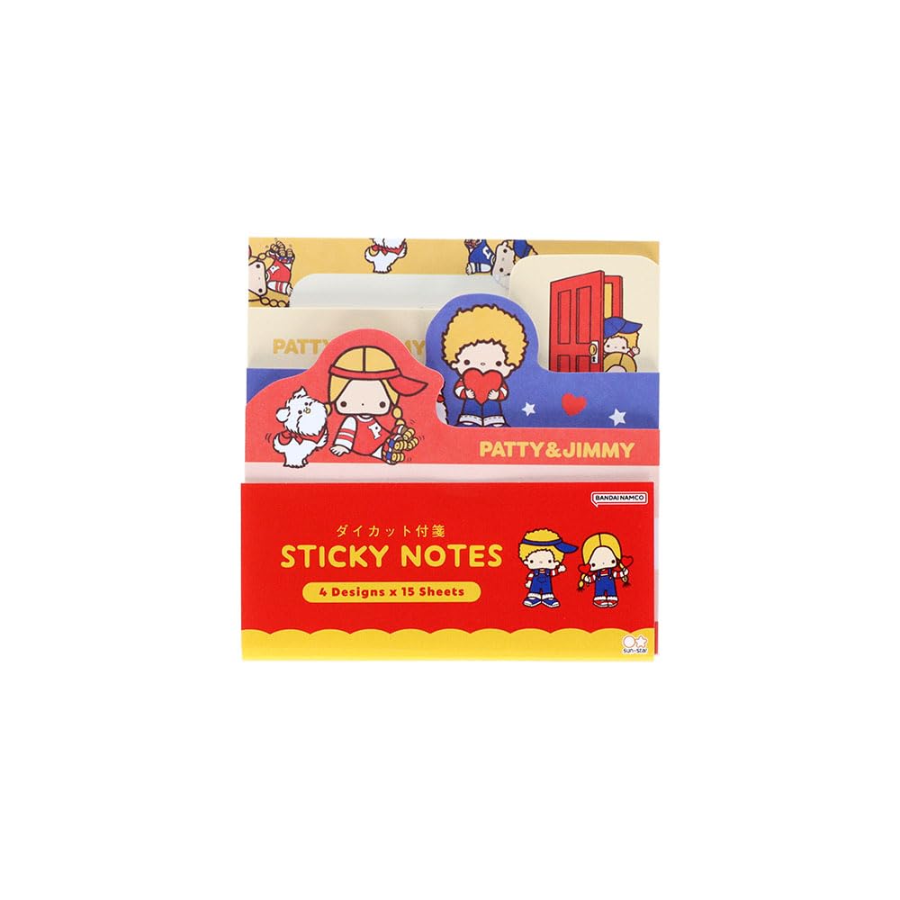 Stationery Patty Jimmy Sanrio Characters Sticky Blocks with Your Favorite S2849801 Sun-Star & Notes, Die-Cut Patterns,