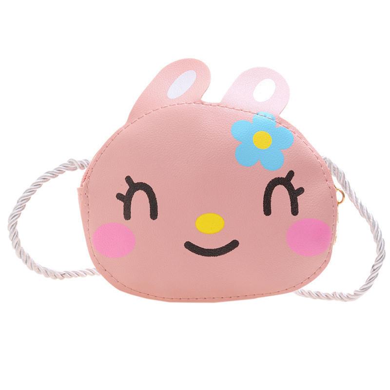 Adorable Japanese Cartoon Bunny Kids Shoulder Bag Cute Flower Design For Boys And Girls